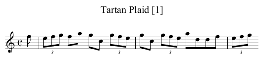 Tartan Plaid [1] - staff notation