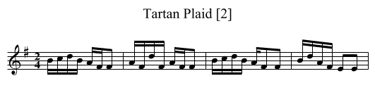 Tartan Plaid [2] - staff notation