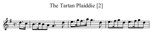 Tartan Plaiddie [2], The - staff notation