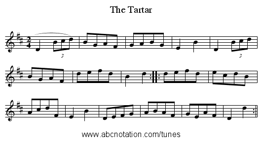 Tartar, The - staff notation