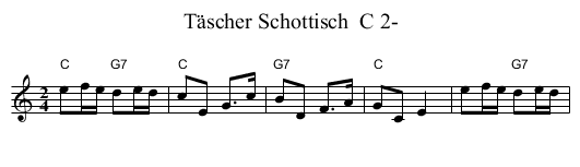 T&auml;scher Schottisch  C 2- - staff notation