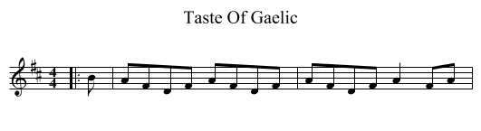 Taste Of Gaelic - staff notation