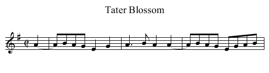 Tater Blossom - staff notation