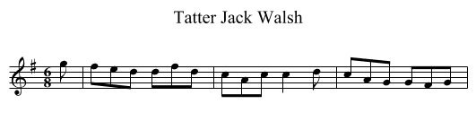 Tatter Jack Walsh - staff notation