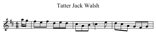 Tatter Jack Walsh - staff notation
