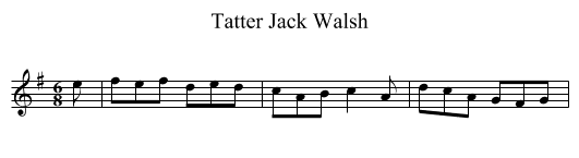 Tatter Jack Walsh - staff notation
