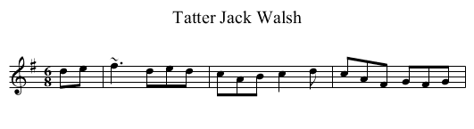 Tatter Jack Walsh - staff notation
