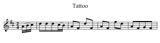 Tattoo - staff notation