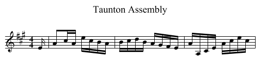 Taunton Assembly - staff notation