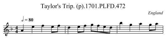 Taylor's Trip. (p).1701.PLFD.472 - staff notation