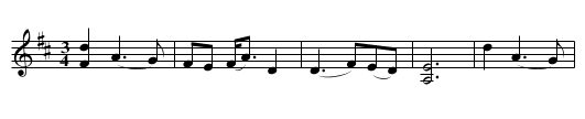 T?b y Tywysog Rupert - staff notation