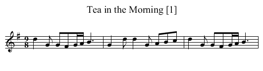 Tea in the Morning [1] - staff notation