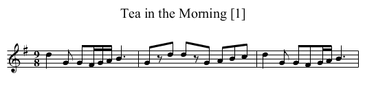 Tea in the Morning [1] - staff notation