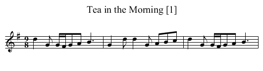Tea in the Morning [1] - staff notation