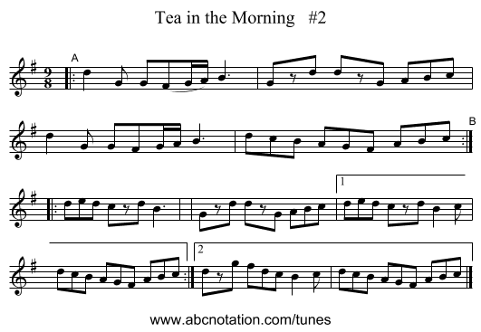Tea in the Morning   #2 - staff notation