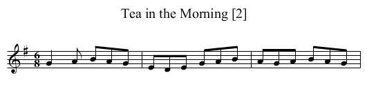 Tea in the Morning [2] - staff notation