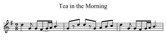 Tea in the Morning - staff notation