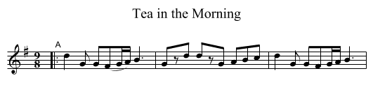Tea in the Morning - staff notation