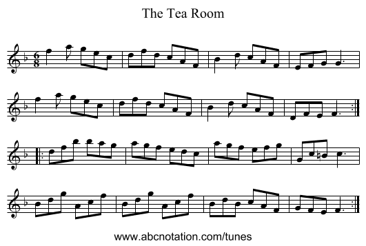 Tea Room, The - staff notation
