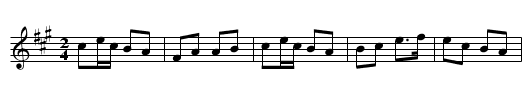Teahan's Favorite - staff notation