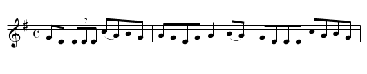 Tear The Calico    (reel)     1255 - staff notation