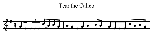 Tear the Calico - staff notation
