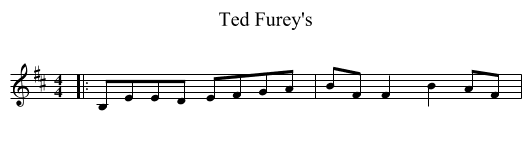 Ted Furey's - staff notation
