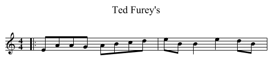 Ted Furey's - staff notation