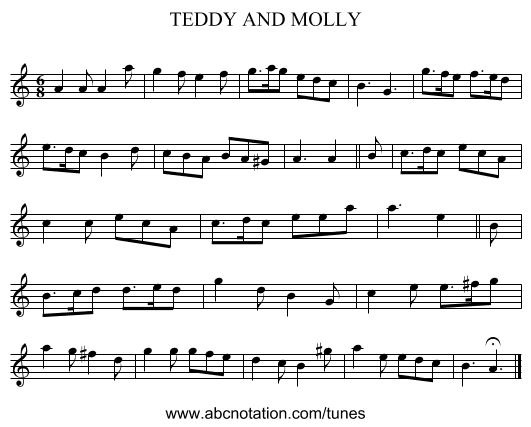 TEDDY AND MOLLY - staff notation
