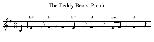 Teddy Bears' Picnic, The  - staff notation