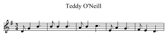 Teddy O'Neill - staff notation