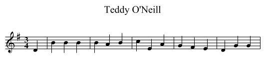 Teddy O'Neill - staff notation