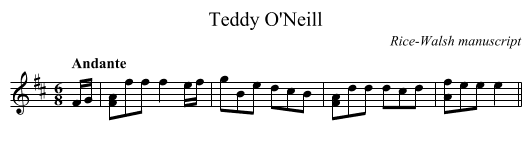 Teddy O'Neill - staff notation