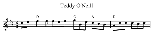 Teddy O'Neill - staff notation