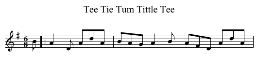 Tee Tie Tum Tittle Tee - staff notation