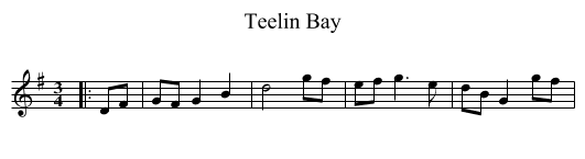 Teelin Bay - staff notation
