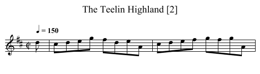 Teelin Highland [2], The - staff notation