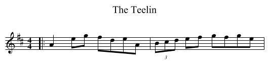 Teelin, The  - staff notation
