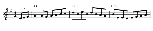Teetotaller's Reel - staff notation