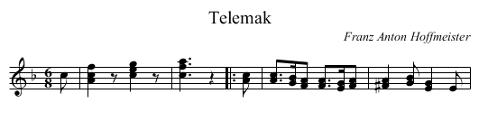 Telemak - staff notation