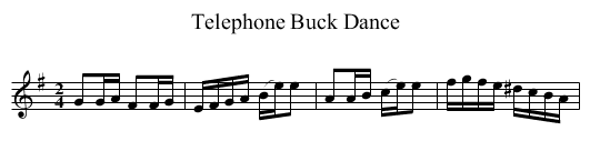 Telephone Buck Dance - staff notation