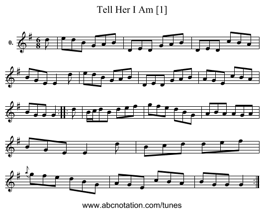 Tell Her I Am [1] - staff notation