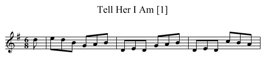 Tell Her I Am [1] - staff notation