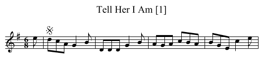 Tell Her I Am [1] - staff notation