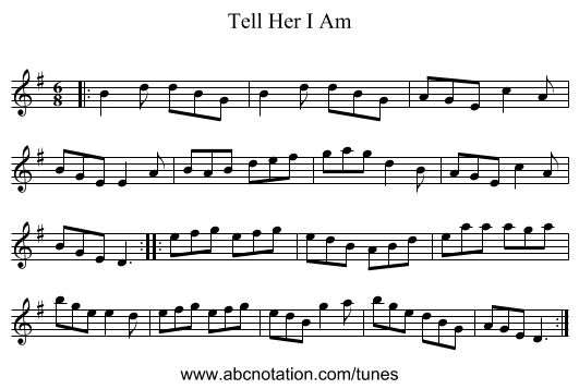 Tell Her I Am - staff notation