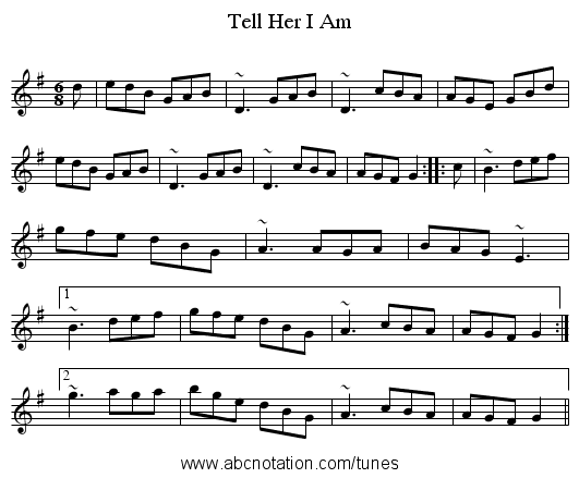 Tell Her I Am - staff notation