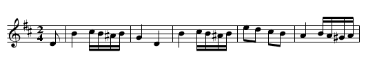 Tellings hopsa - staff notation