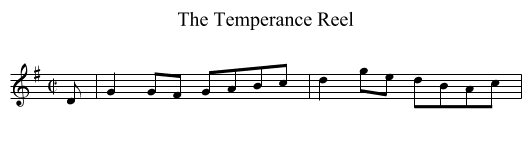 Temperance Reel, The  - staff notation