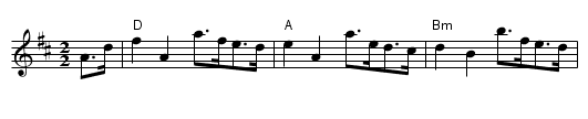 Temperley Hornpipe - staff notation