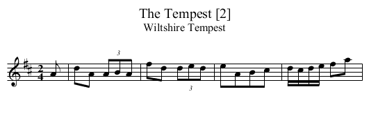 Tempest [2], The - staff notation